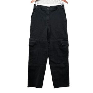 Wilfred Free Cargo Pants Tapered Leg Womens 4 Black Grunge Goth Emo Streetwear